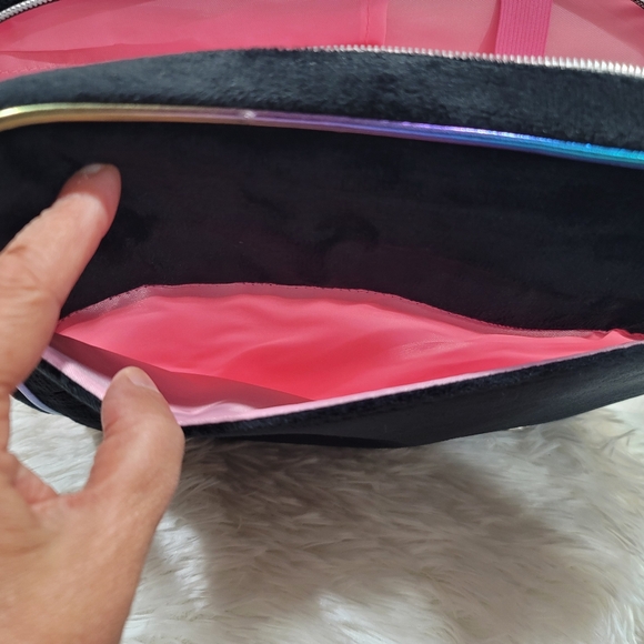 Juicy Couture Black & Rhinestones Logo Cosmetic  Bag, Makeup Case, Toiletry Bag - Picture 6 of 7